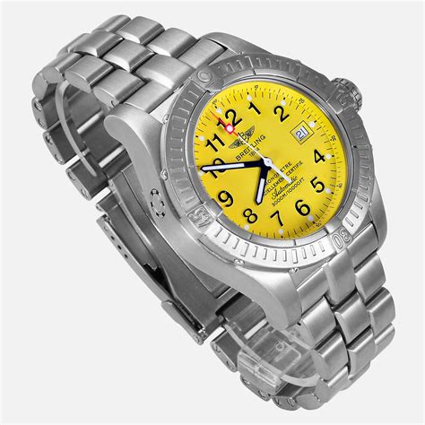 breitling yellow dial|breitling watches yellow face.